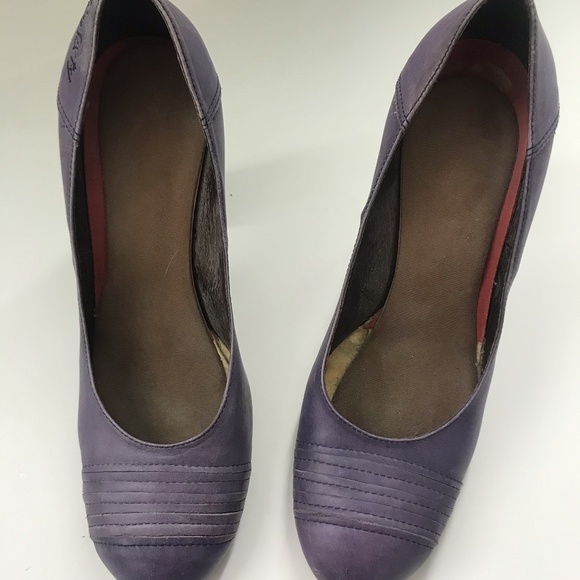 Miss Sixty Purple Stacked Loafer  Pumps - Picture 2 of 5